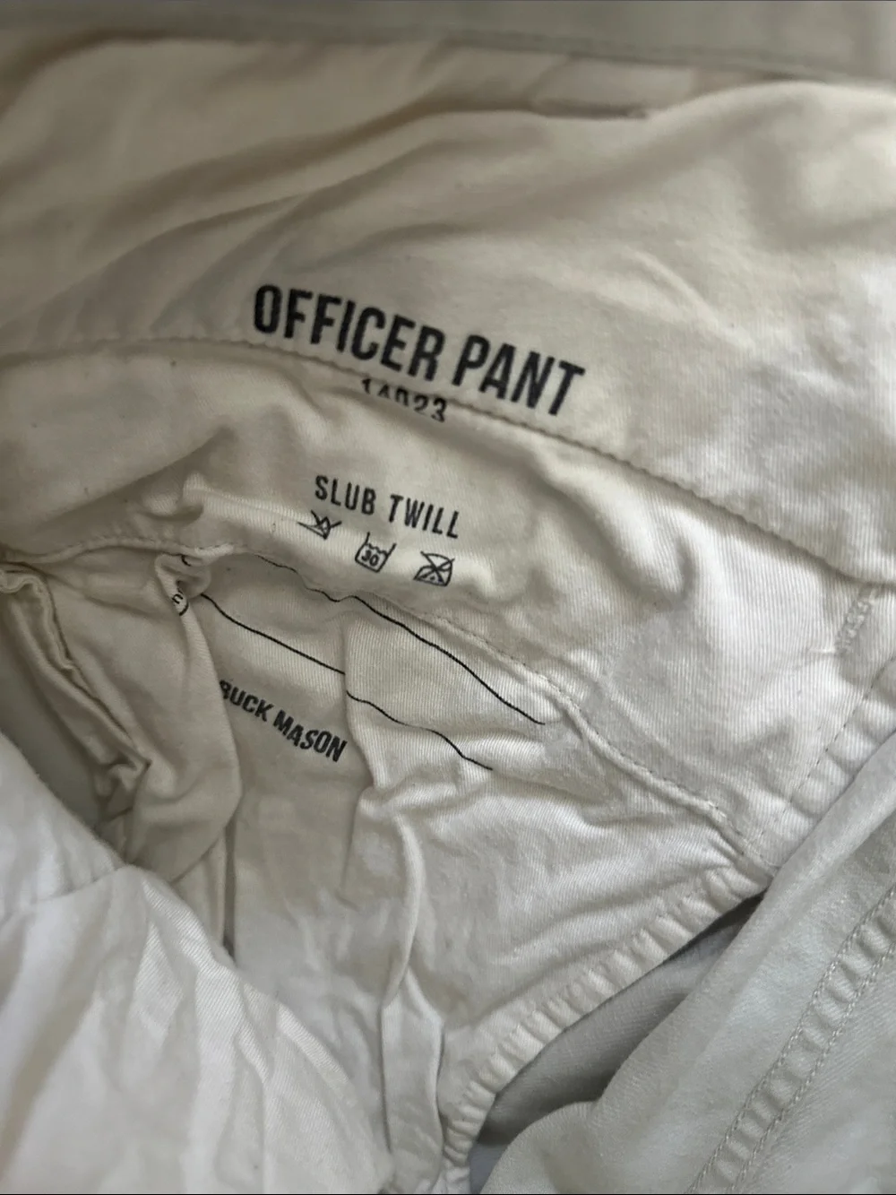 Buck mason officer pant Men's Casual Straight-Leg Pants in Light Beige
